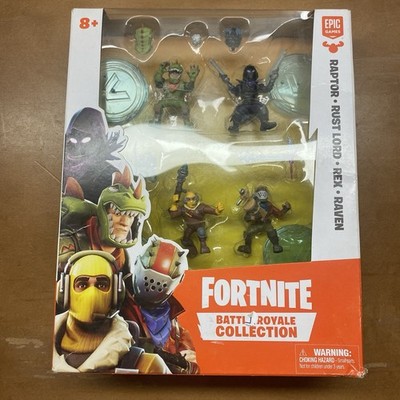 FORTNITE BATTLE ROYALE COLLECTION SQUAD PACK (Raptor, Rust Lord, Rex, Raven) NEW