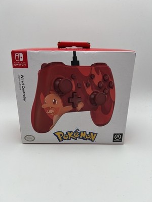 Nintendo Switch Wired Controller - Pokemon Charmander Glumanda - Neu & OVP Rot
