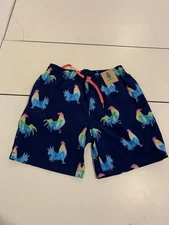 Chubbies Swim Trunks Medium Navy Rooster 7' Inseam Beachwear Casual Vacation