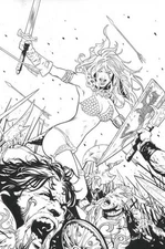 Sonja Reborn #3 Cover L Inc 1:7 Greg Land Line Art Virgin Foc Bonus Variant