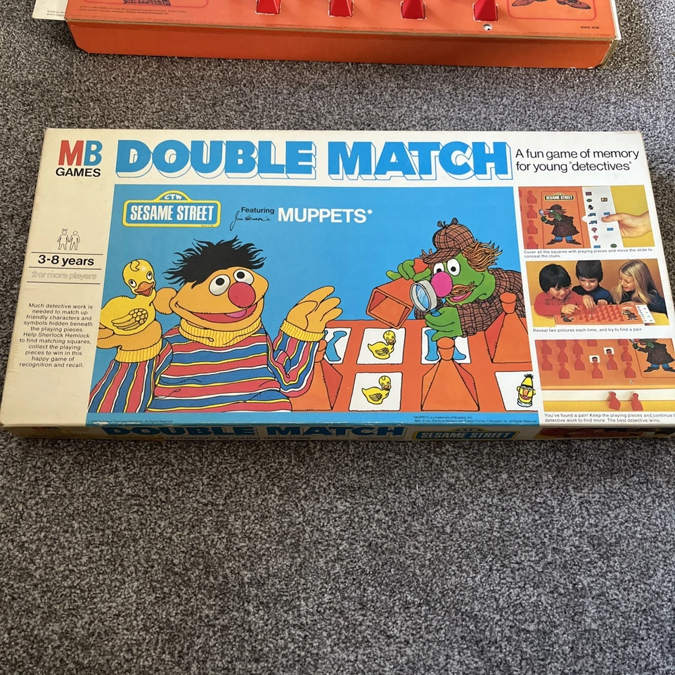 Double Match Sesame Street Game Rare Vintage Collectable 1976 Complete READ - Image 4 of 4