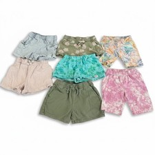 Girls Shorts Bundle Lot 7 Pairs Cat Jack Art Class Tie Dye Floral Size 6 7 S