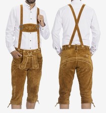 Bavaria Trachten Men's Suede Leather German Oktoberfest Lederhosen Pants Size 34