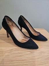 Phase Eight Black Suede Court Shoes Size 5