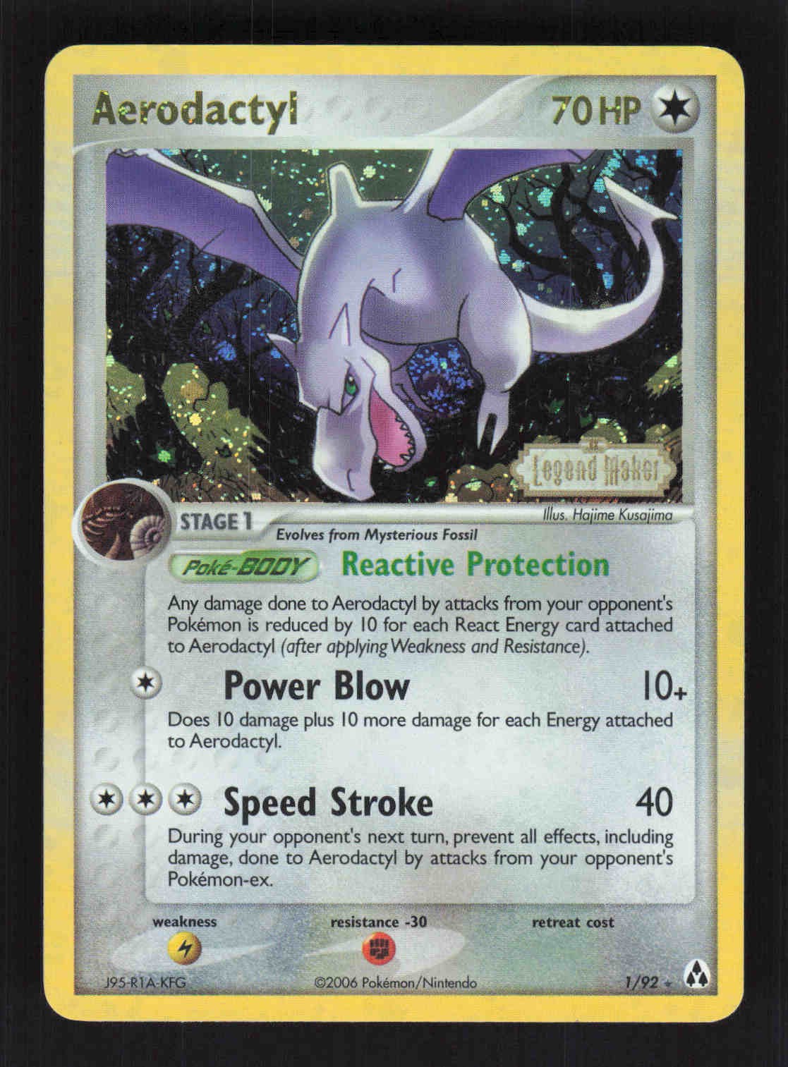 Aerodactyl Holo Rare Legend Maker 1/92 NM