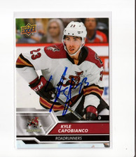 KYLE CAPOBIANCO autographed SIGNED '19/20 Upper Deck AHL crd TUCSON ROADRUNNERS