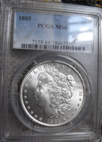1885 Morgan Silver Dollar PCGS MS64 Free shipping GEM BU