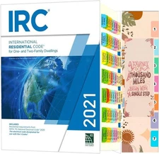 Index Tabs for International Residential Code 2021, 72 PCS Color-Coded... 