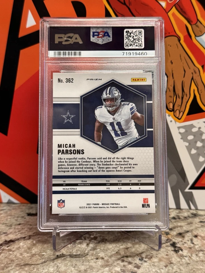 Panini Mosaic 2021 - Rookies Micah Parsons #362 Reactive Yellow Mosaic Prizm... Foto 2 de 2
