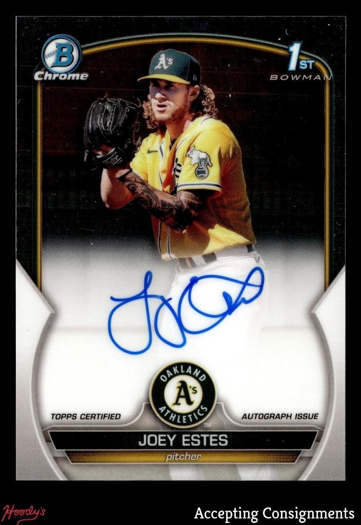 2023 Bowman Chrome Prospect Autographs Joey Estes 1st ROOKIE AUTO ATHLETICS