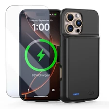 Battery Case for iPhone 16 Pro Max, Ultra-Slim 7000mAh Portable Extended Char...