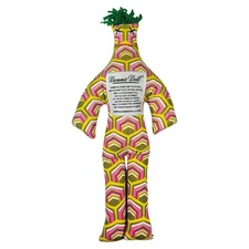 Dammit Doll 14" Stress Relief Gag Doll Geometric Pink/Green, Yarn Hair