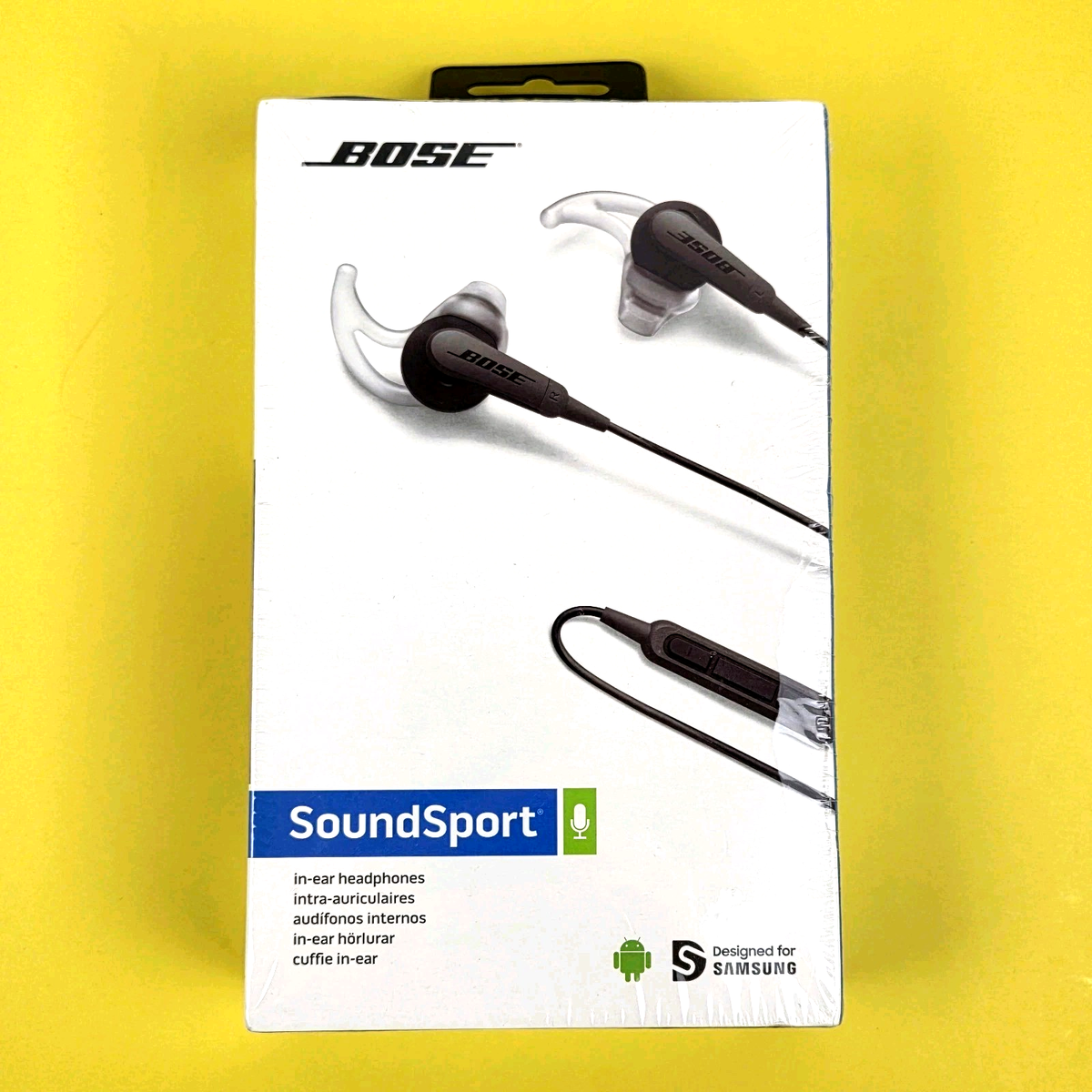 Bose SoundSport In-ear Wired Headphones - Charcoal Black for sale