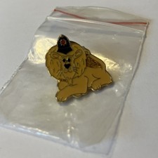 Lying Down Lion In Police Helmet Vintage Police Pin Badge, New In Bag