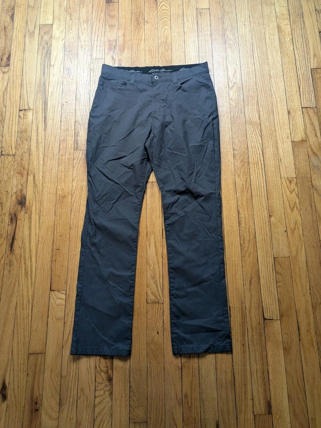Eddie Bauer Pants Mens 38x34 Dark Gray Performance Tech Chino Outdoor Hiking