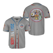 America 250 Years Faith and Freedom Baseball Jersey 1776–2026