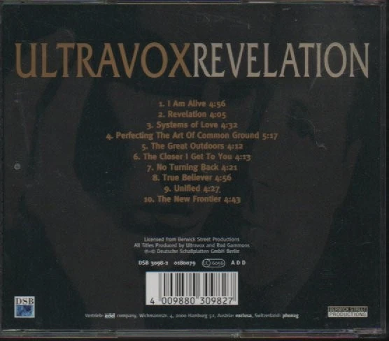 CD - ULTRAVOX - REVELATION " ZUSTAND SEHR GUT #P31# - Bild 2 von 2