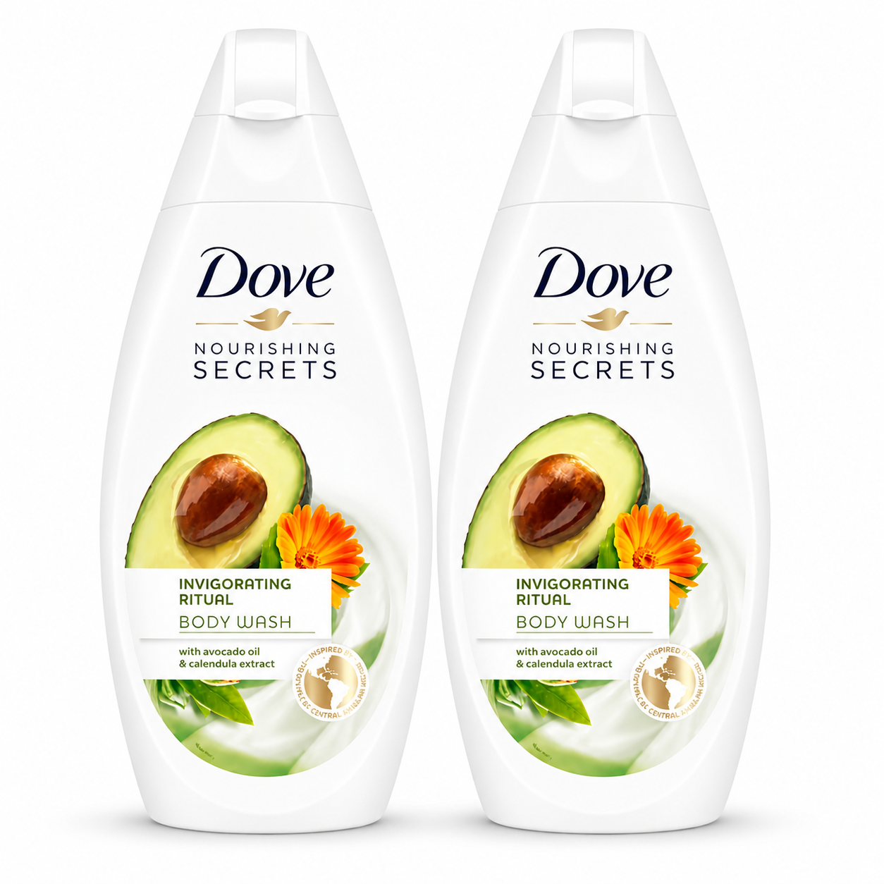 Dove Nourishing Secrets Body Wash 2 Pack 750ml With Avocado Oil & Calendula
