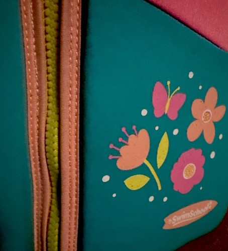 Girls Swim School Trainer Vest Level 2 Age 2- 4 Years 35lbs Max UPF Flowers NWT - Picture 5 of 11