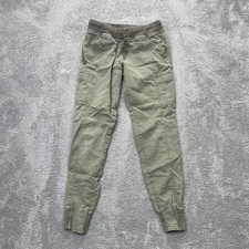 North Face Green Pants Women 4 Joggers Utility Pockets Stretch Drawstring Casual