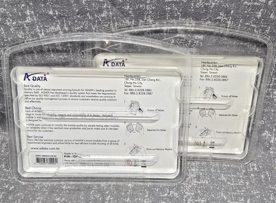 AData 2GB DDR3 1066 Memory   X2 - Image 2 of 2
