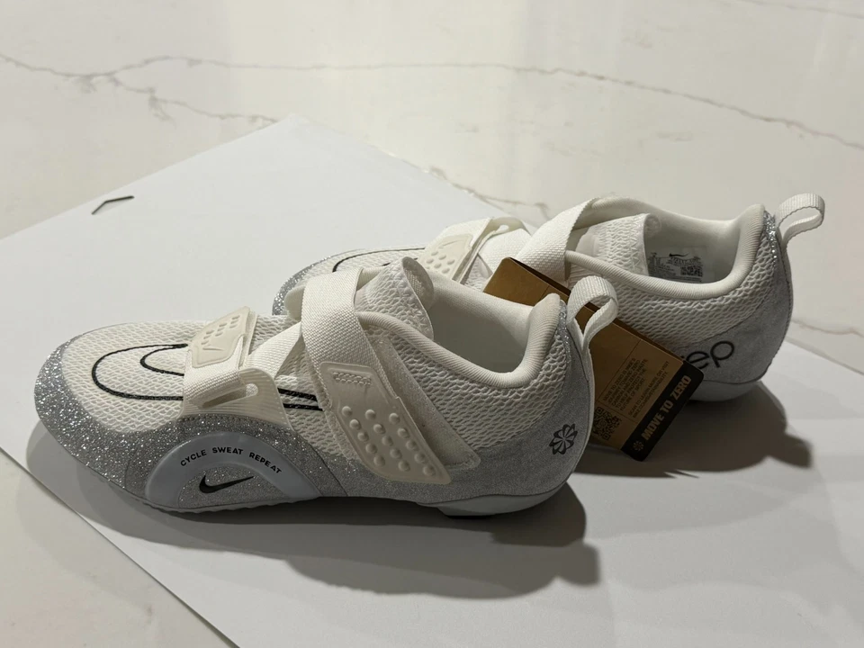 Nike SuperRep Cycle 2 NN Premium Cycling Shoes White FZ2117-100 Women Size 8 NEW - Image 2 of 4