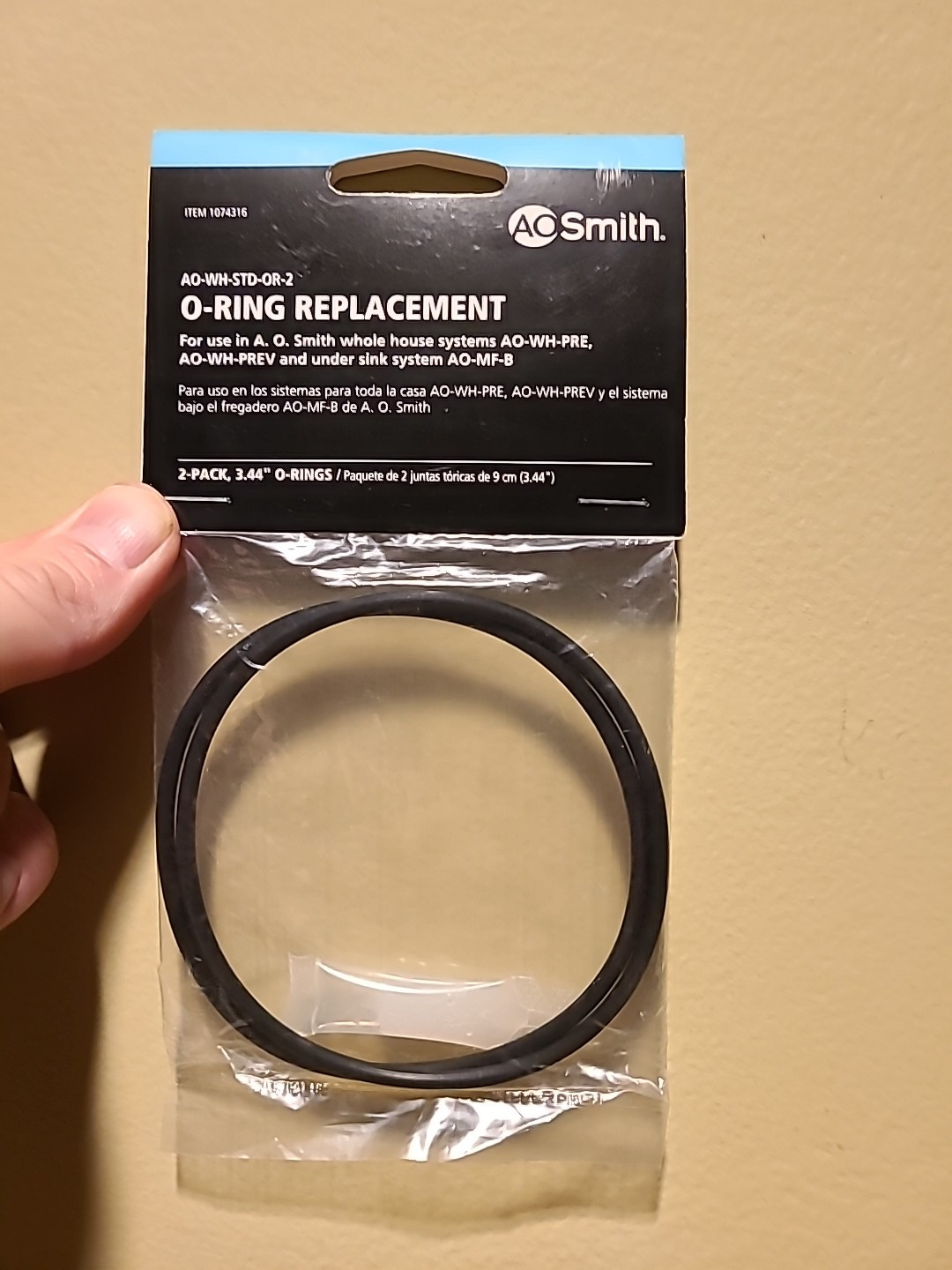 AO-WH-STD-OR-2 Whole House Water Filter O-Ring 3.44” x 9 Cm Diameter *NEW*