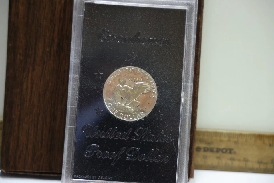 1974-S Silver Eisenhower Dollar Proof in Govt. Brown Box... - Image 4 of 4