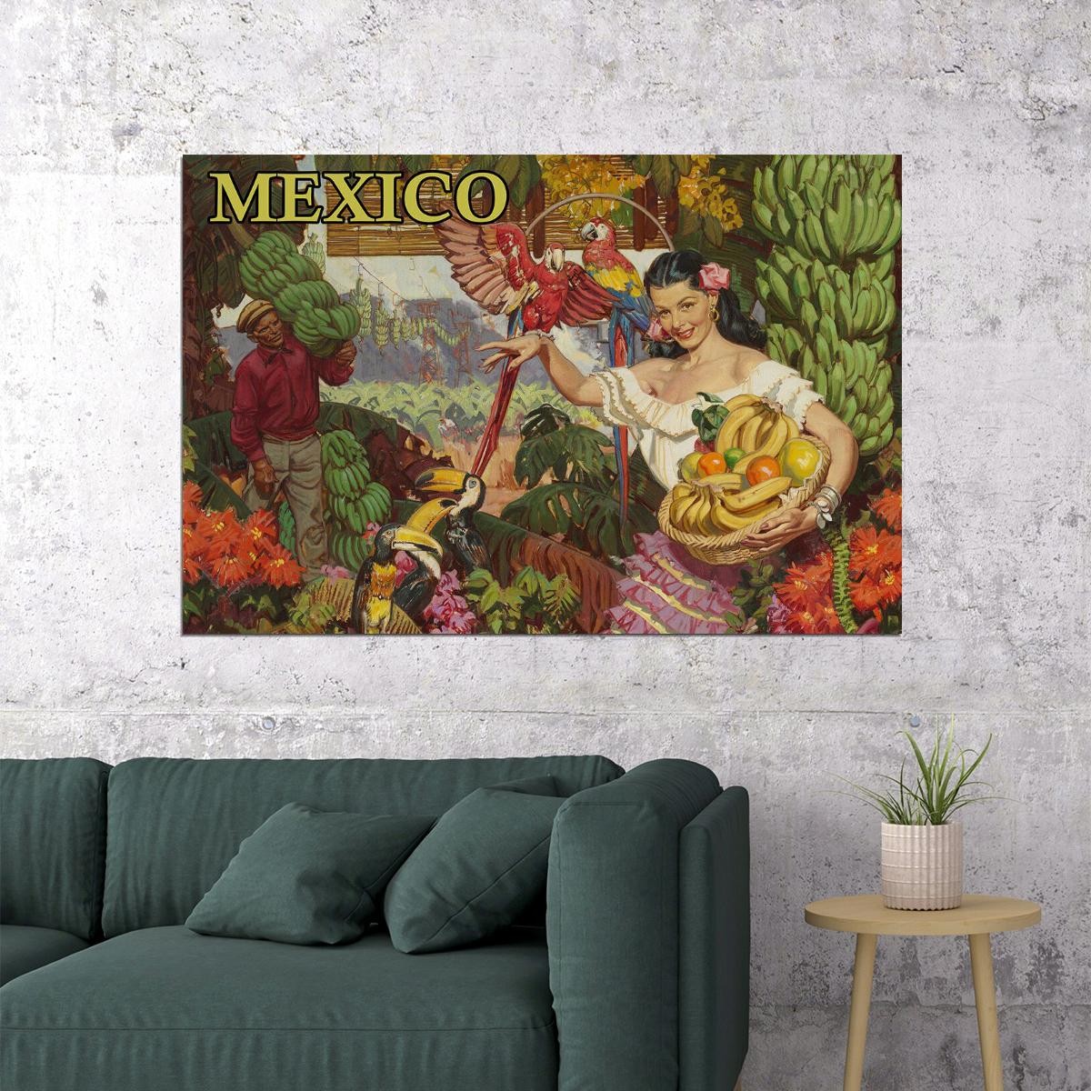 365249 Mexico Land Of Tropical Splendor Vintage Travel Art Print