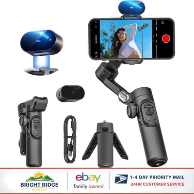 Portable Gimbal for iPhone and Samsung with Auto Exposure and Stabilization