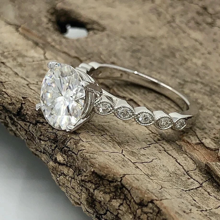 Anillo de aniversario de plata de ley 925 AAA diamante blanco 5ct natural certificado VS1 Foto 2 de 4