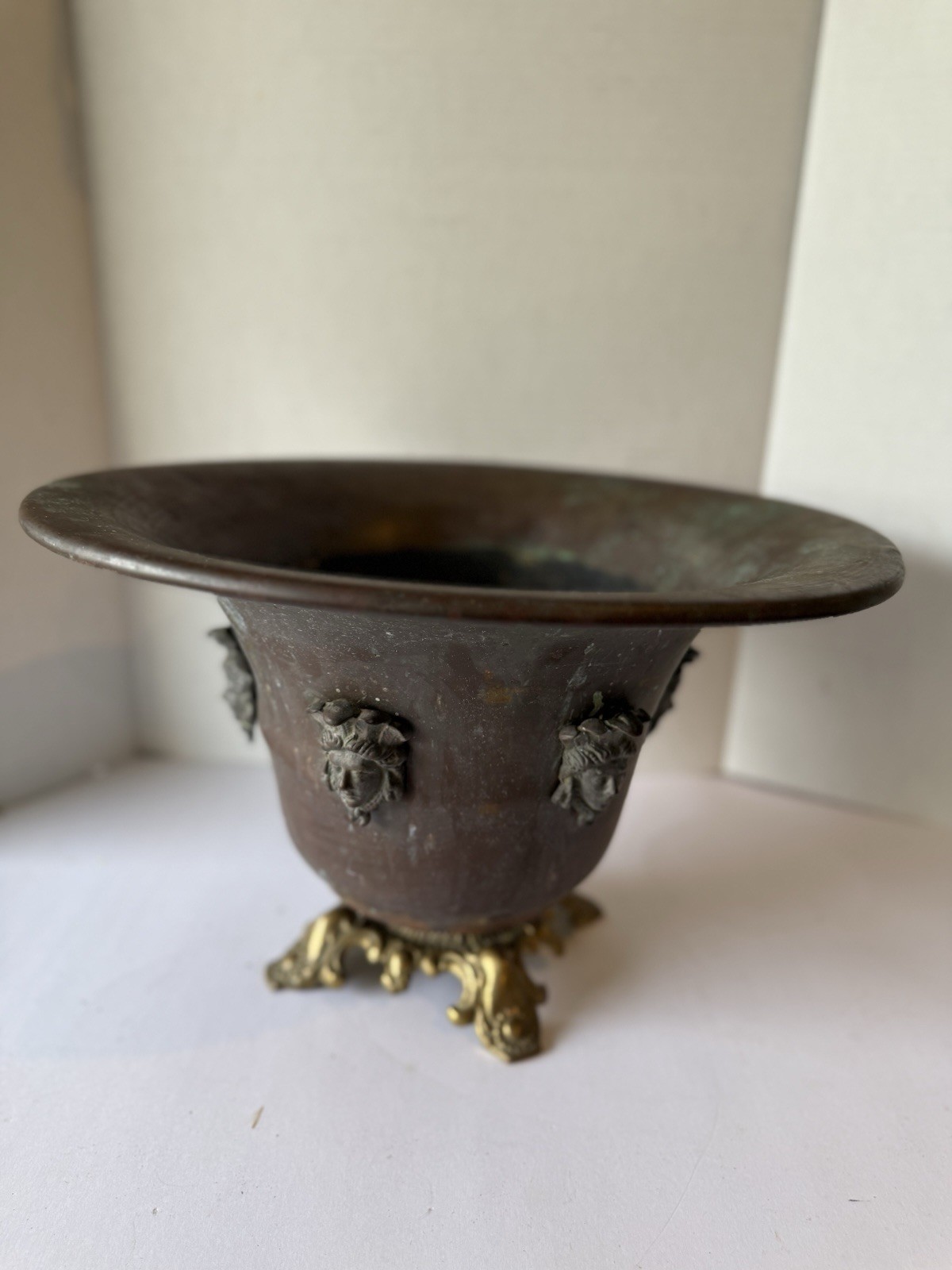 Large Vintage Copper Planter