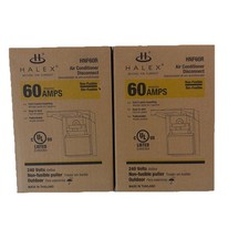 2 HALEX 60 Amp Non Fusible Air Conditioner Disconnect HNF60R Puller Type 2 Pack
