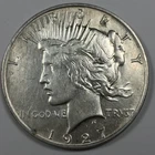1927-D Peace Silver Dollar - About Uncirculated (XF) KM#150 Cleaned - 8431-SF