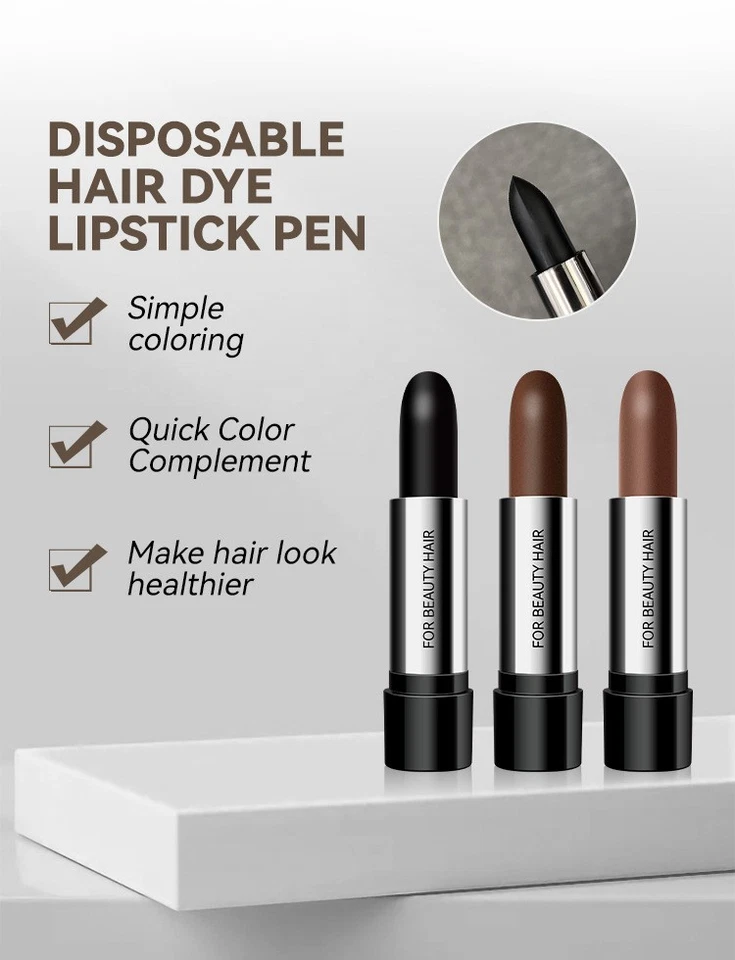 Black and Brown Disposable Hair Dye Pen Hair Color Stick Fast Staining Washable - Image 4 of 4