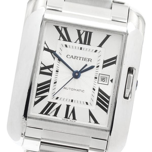 CARTIER TANK ANGLESEY LM W5310009 30mm SS Silver Dial Automatic Date #C326 image 6