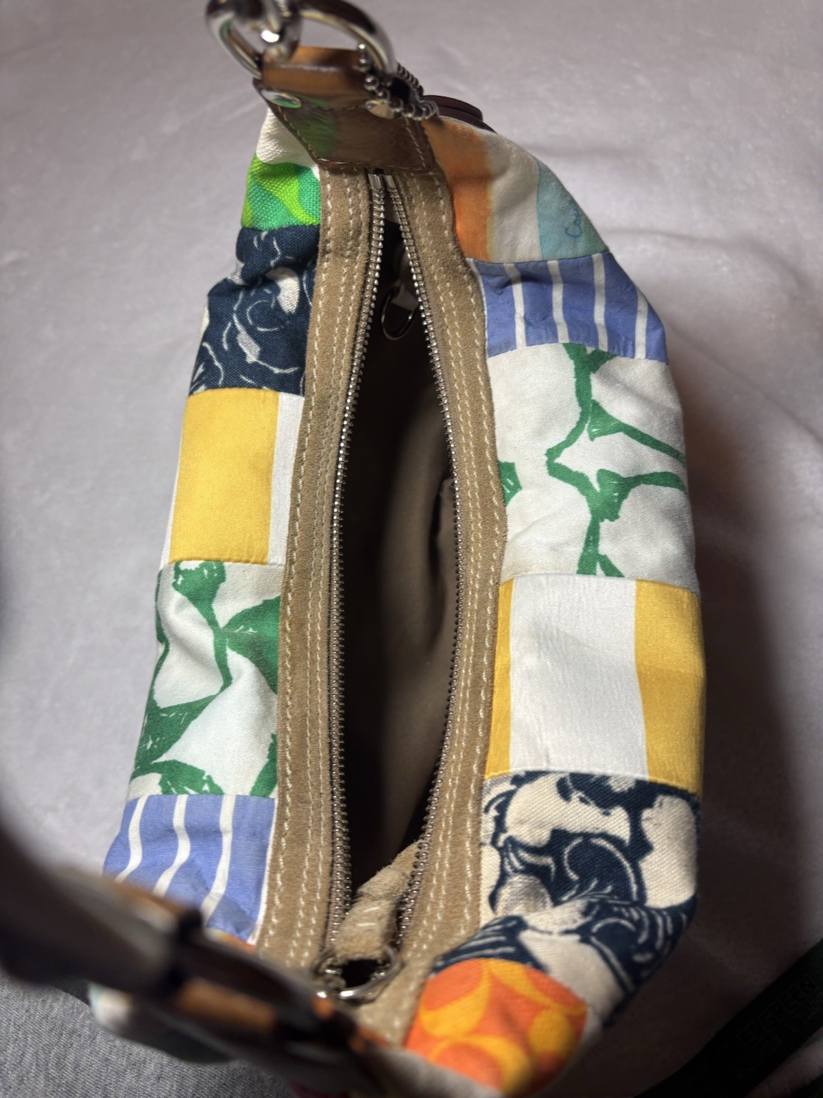 Y2K Coach Hampton Rainbow Patchwork Small Hobo Sh… - image 9