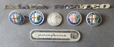 Vintage 1960's 1970's Alfa Romeo Badge Emblem Lot