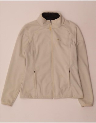 Reebok Damen Fleecejacke Loose Fit UK 6 XS Off White Polyester AI03