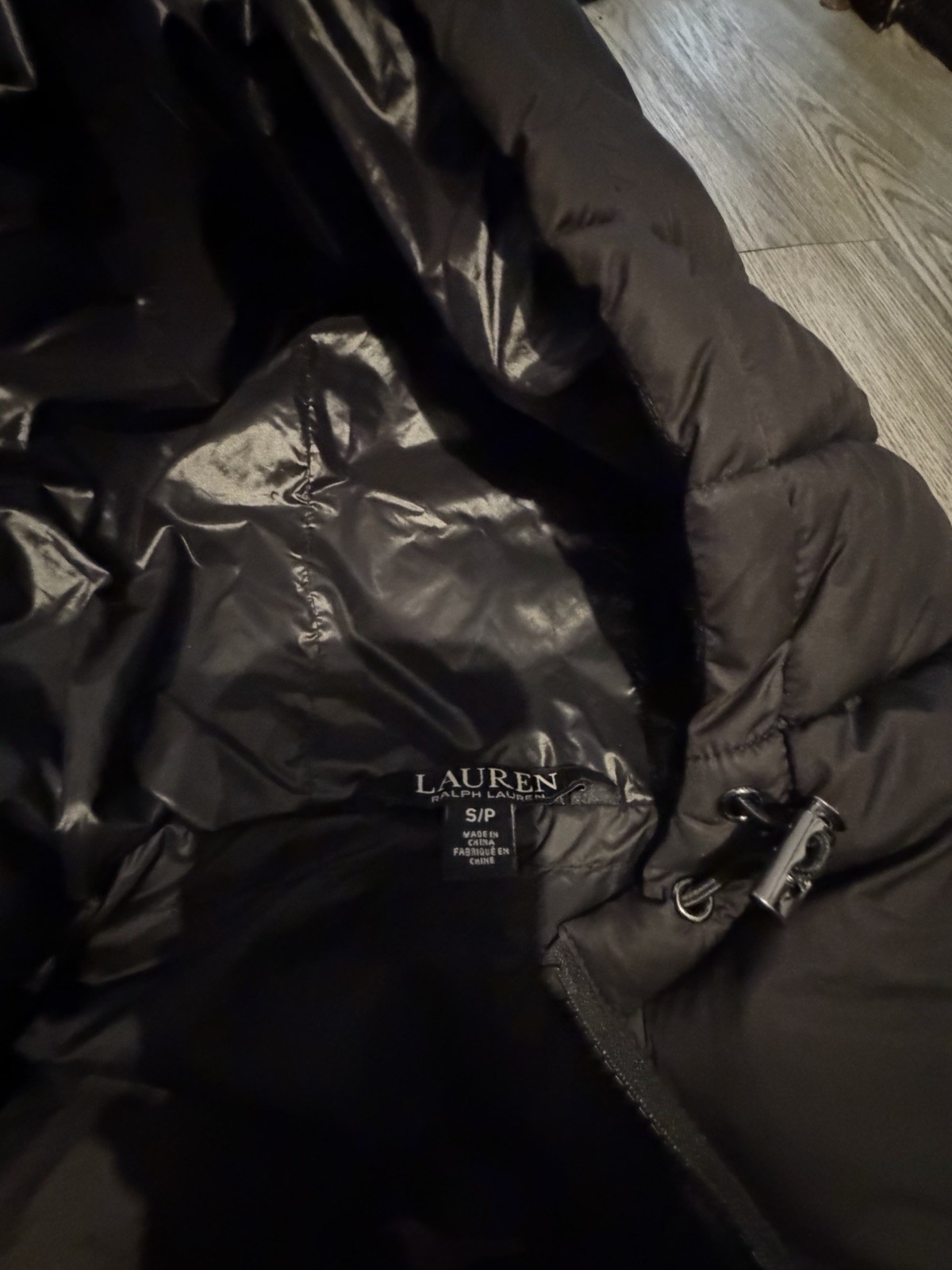 RALPH LAUREN quilted Maxi Coat Black  Size Small RRP £319 image 7
