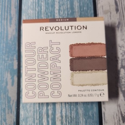 Makeup Revolution London Contour Powder Compact Palette Shade Medium New Sealed
