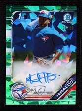 2019 Bowman Chrome HTA Green Atomic Refractor 36/99 Miguel Hiraldo Auto 09b6