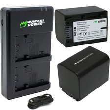 Wasabi Power Battery 2-Pack and Dual Charger for Sony NP-FV70