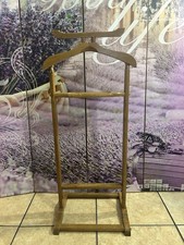 Vintage Wooden Valet Stand Man Suit Rack Coat Hanger H 42  