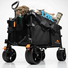Voyager Camping Wagon Compact Folding Heavy duty Utility Trolley 150kg Capacity