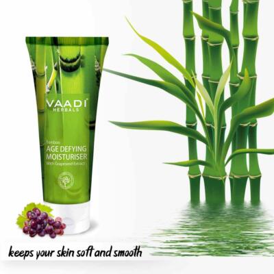 Vaadi Herbals Bamboo Age Defying Moisturizer, 60g Grape seed Extract skin soft, 