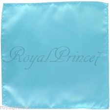 Light Spa Blue Microfiber Solid Handkerchief Pocket Square Hanky Wedding