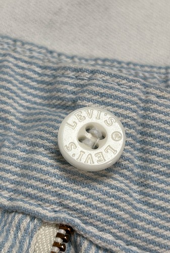 VTG Levis SF CAL Womens 70s Pinstripe Boho White Tab Chino Pants Sz 14 Made USA - Picture 11 of 23