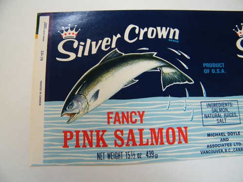 10-79 SILVER CROWN FANCY PINK SALMON LABEL MICHAEL DOYLE & ASSOC. - Picture 4 of 7
