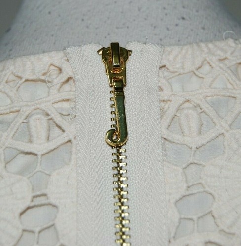 Juicy Couture Cotton Cream Crocheted Lace Floral Scoop Neck Cap Sleeve Dress 0 - Picture 5 of 6